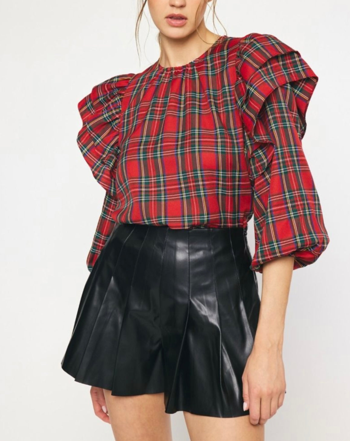 Christmas Plaid Top