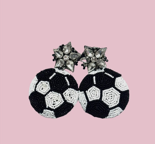 3D Soccer Earrings