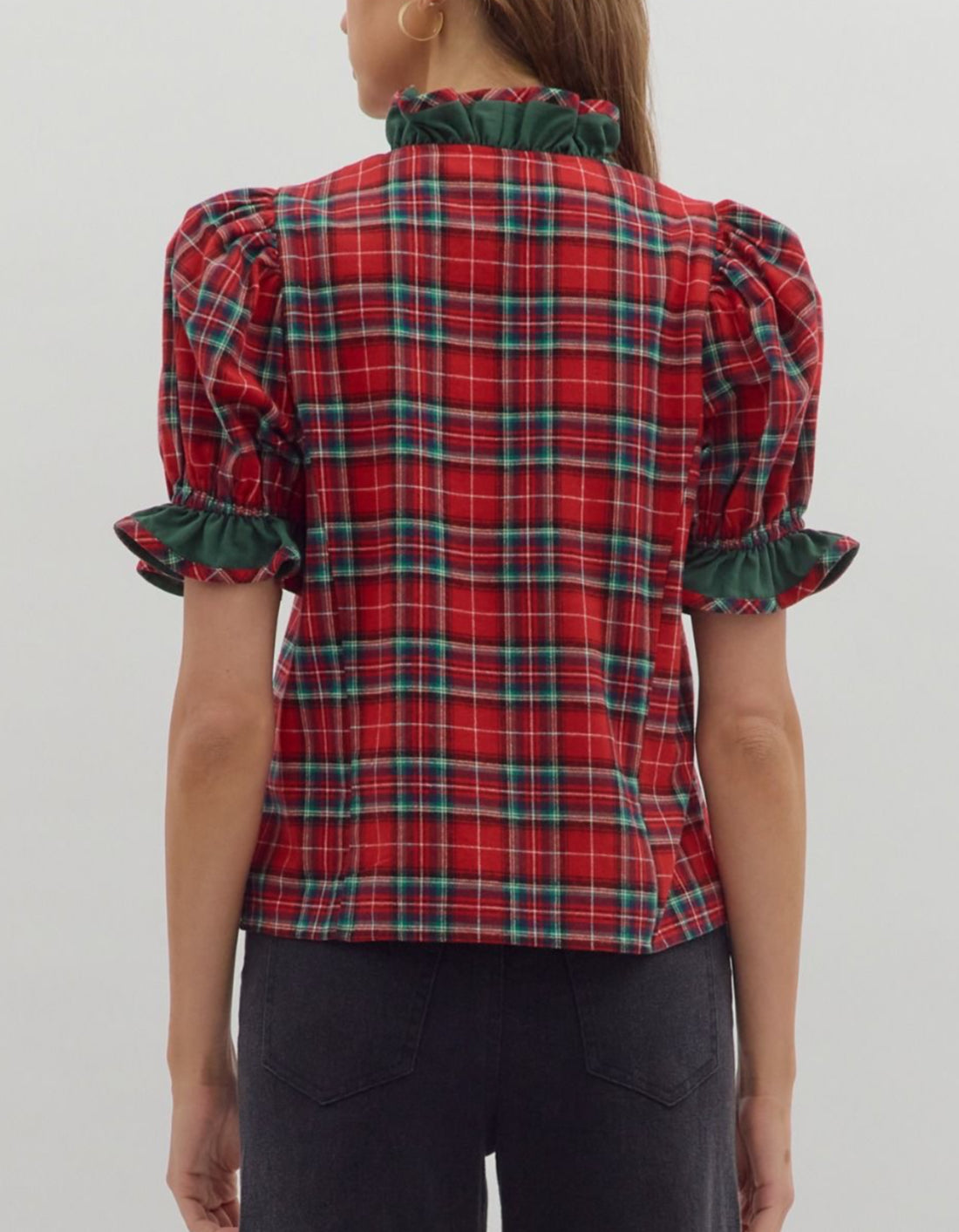 Festive Flannel Blouse