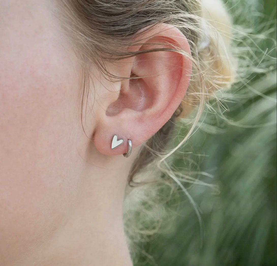Tiny Heart Studs