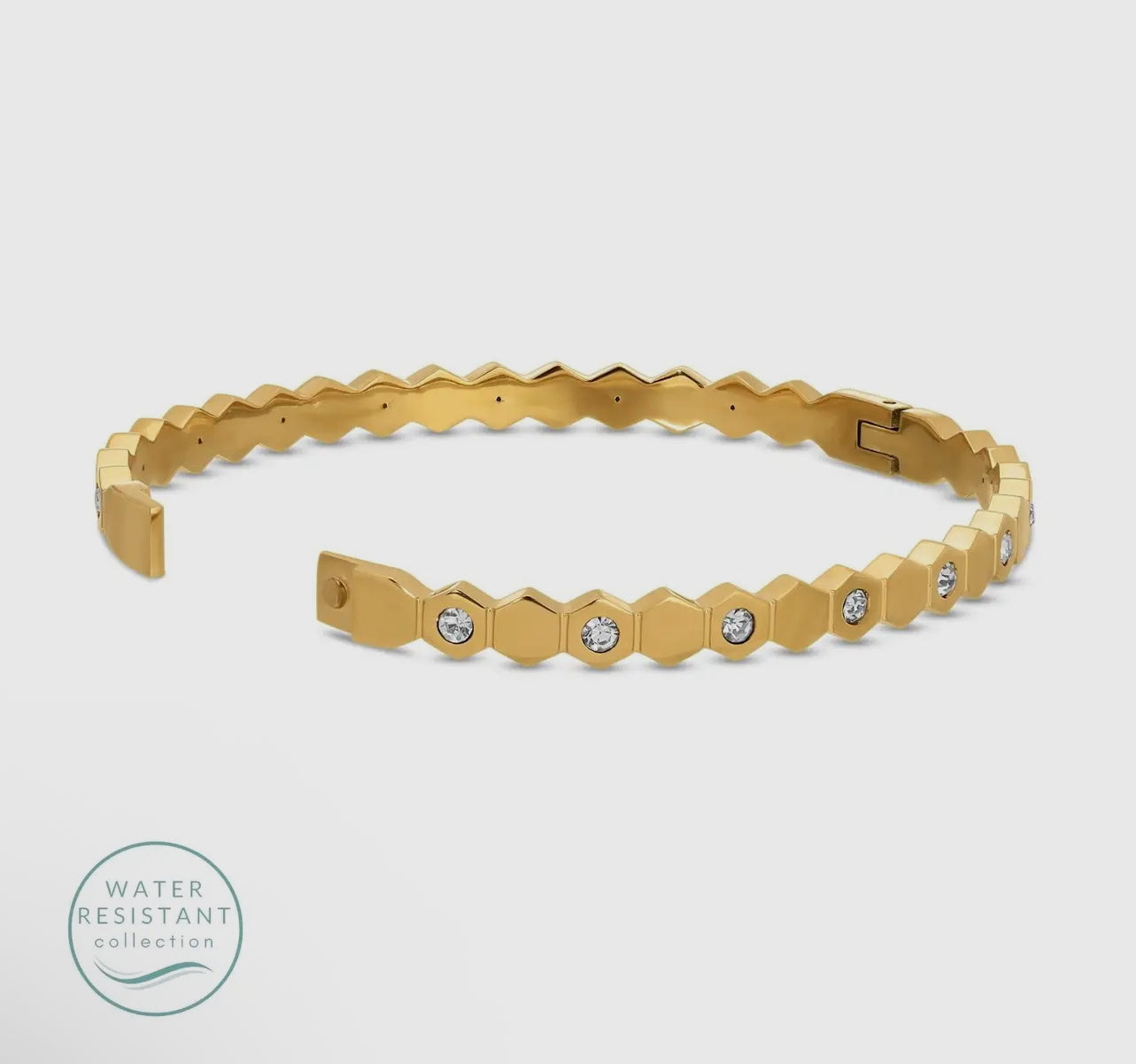 Hinged Hexagon Bangle