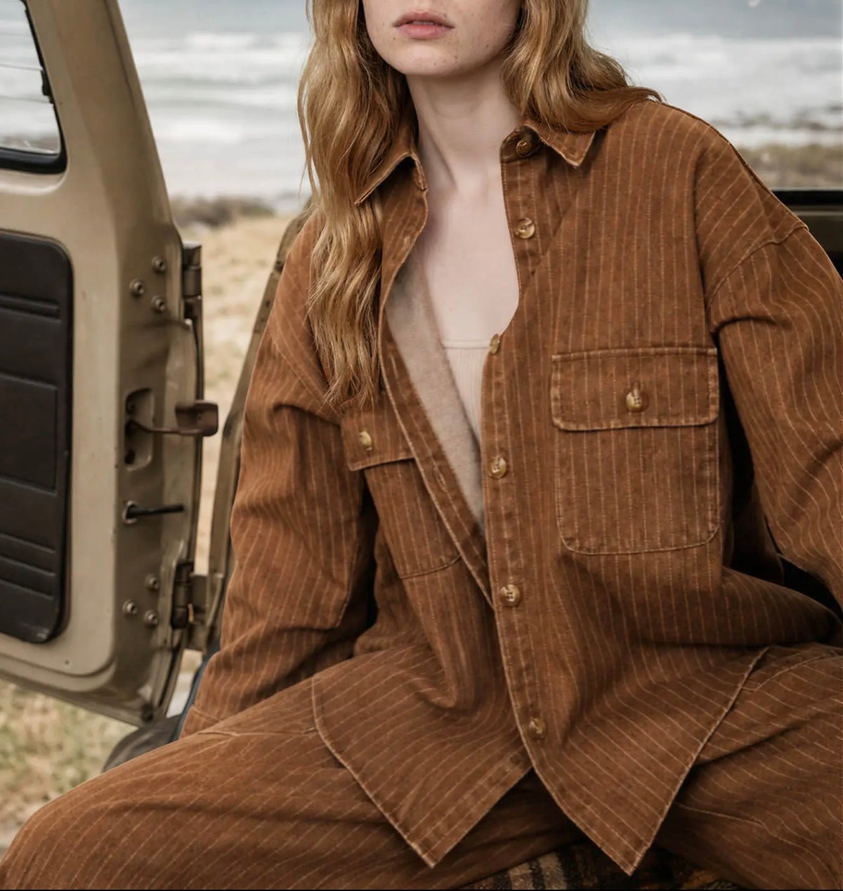 Pinstripe Shacket