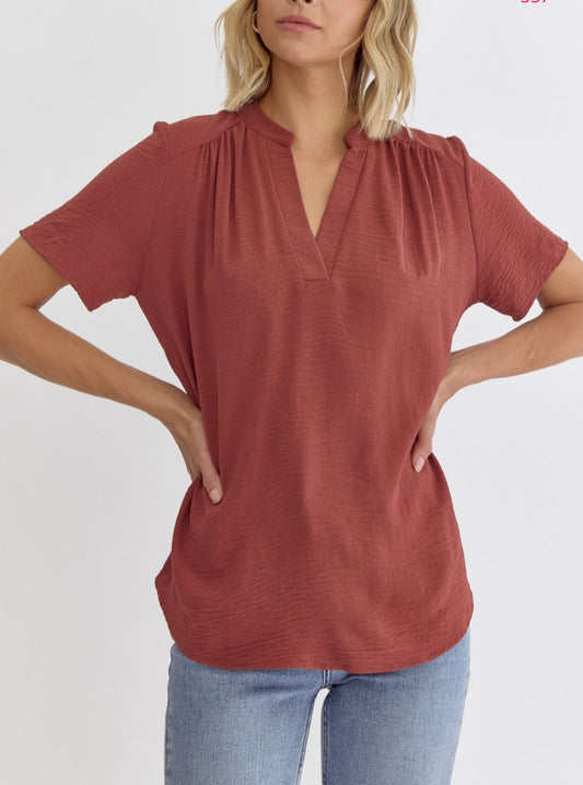 Kori Blouse- Brick