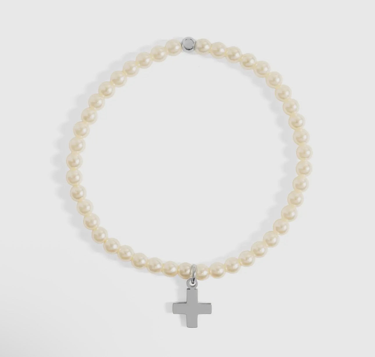 Pearl Cross Bracelet