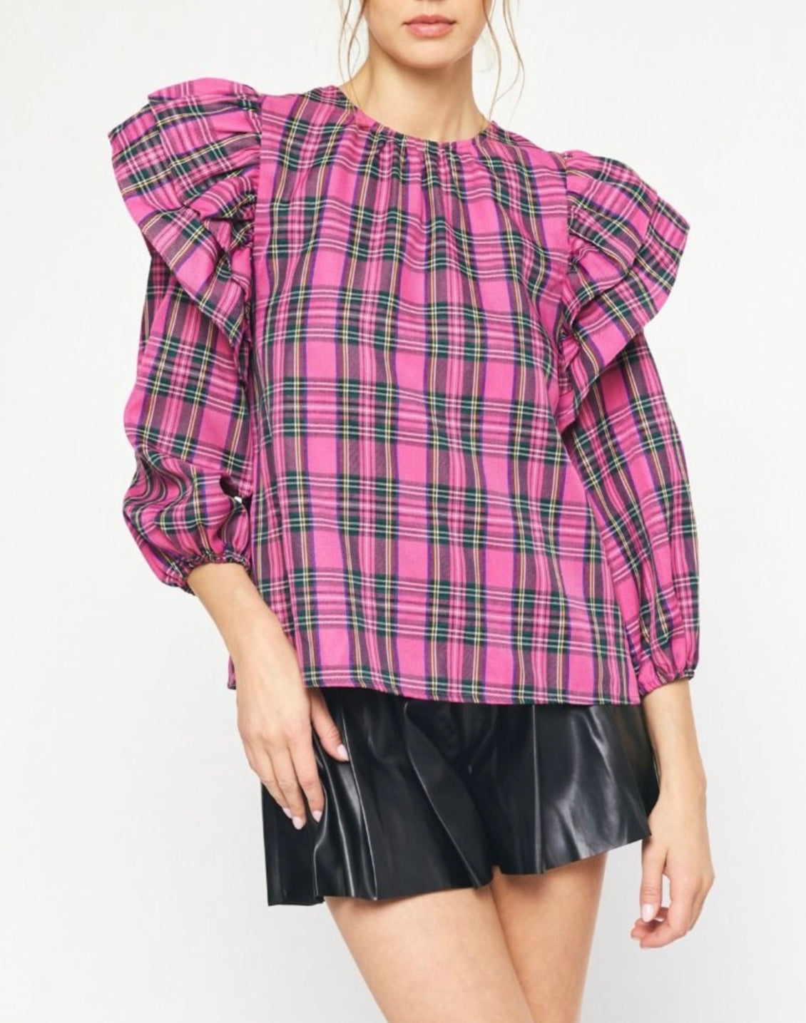 Christmas Plaid Top