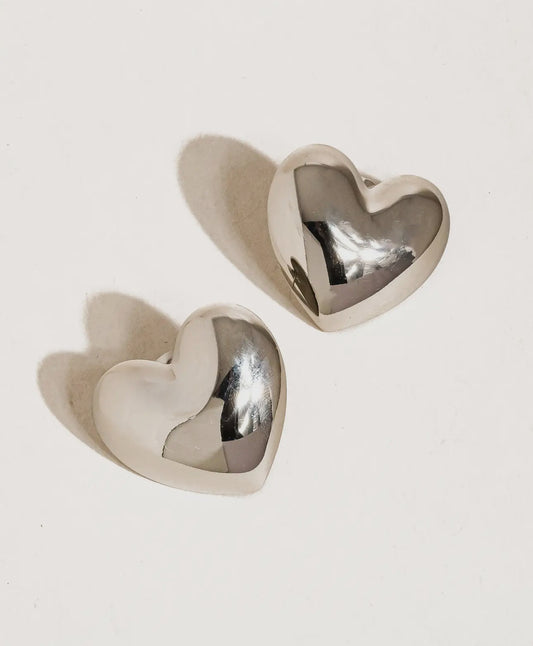Chantilly Heart Studs