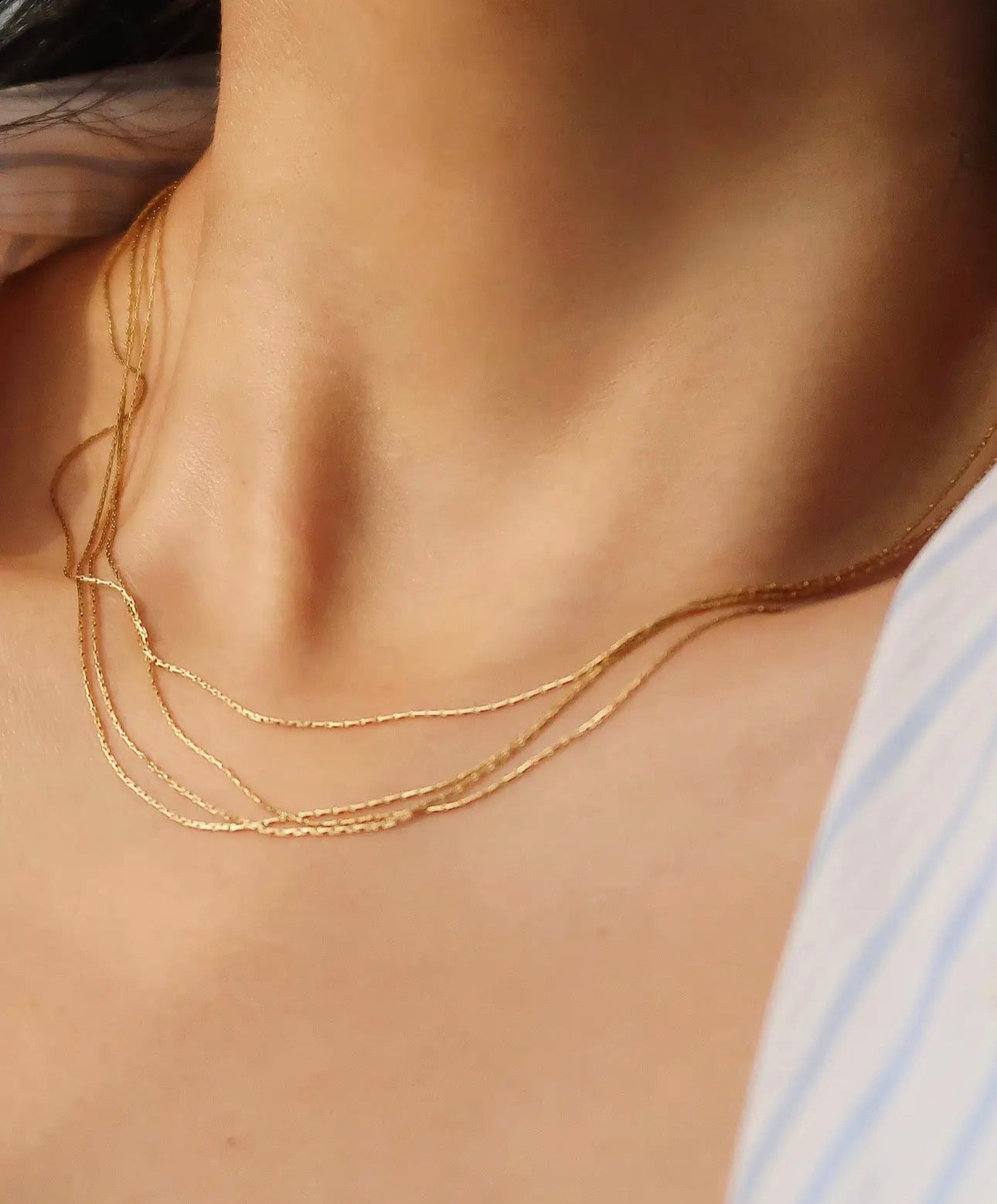 Layered Dainty Chain Necklace