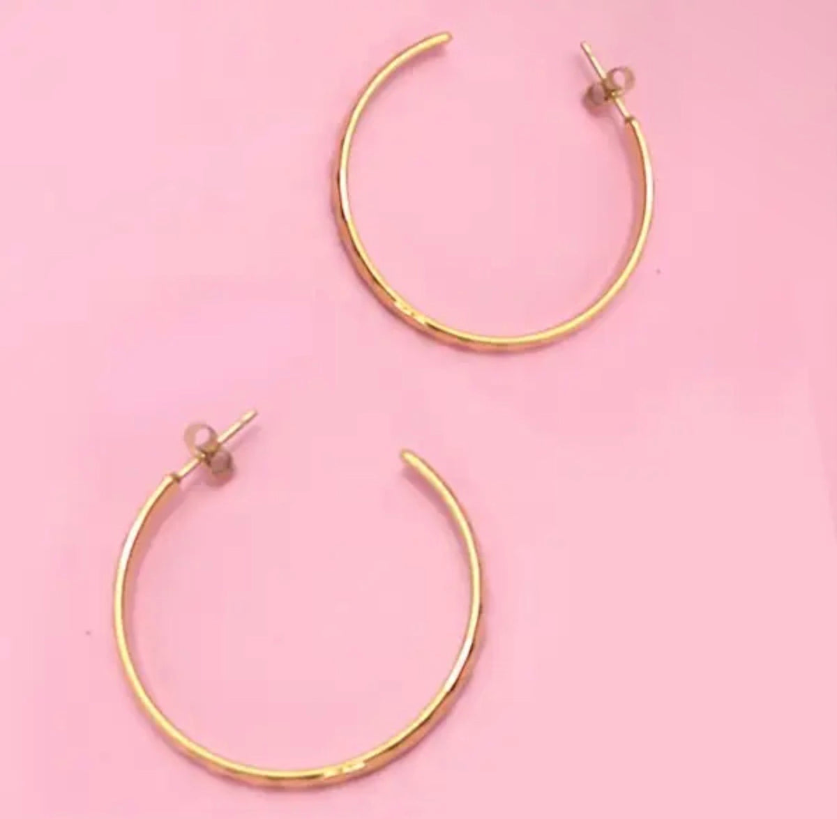 Hammered Hoop Earrings