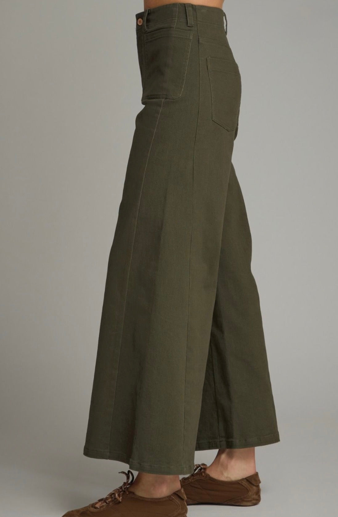 Olive Wide Leg Pants