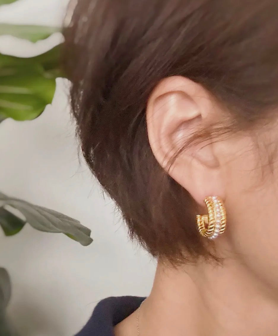 Pearl Hoop Earrings
