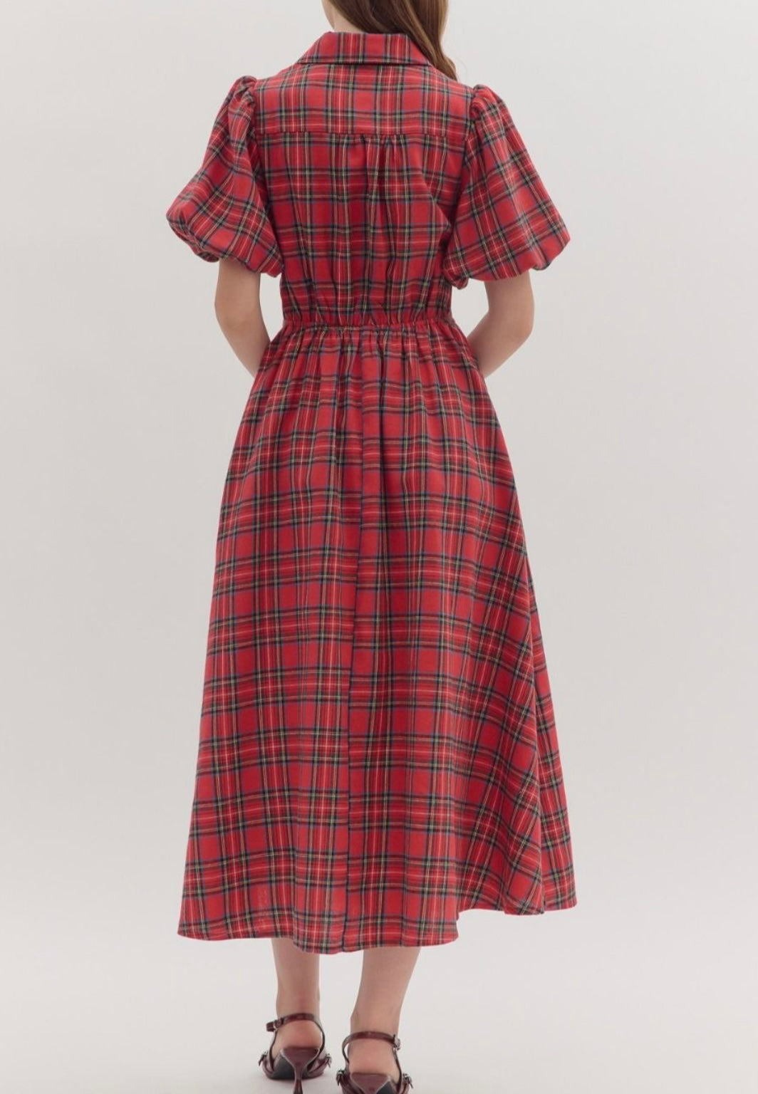 Mrs Clause Plaid Dress