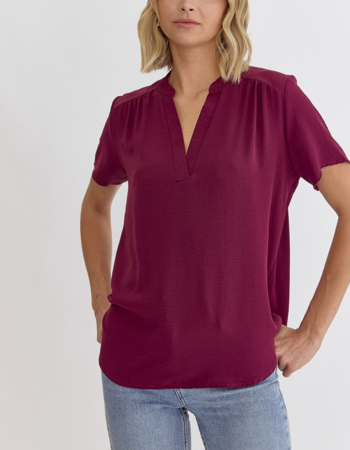 Kori Blouse- Burgundy