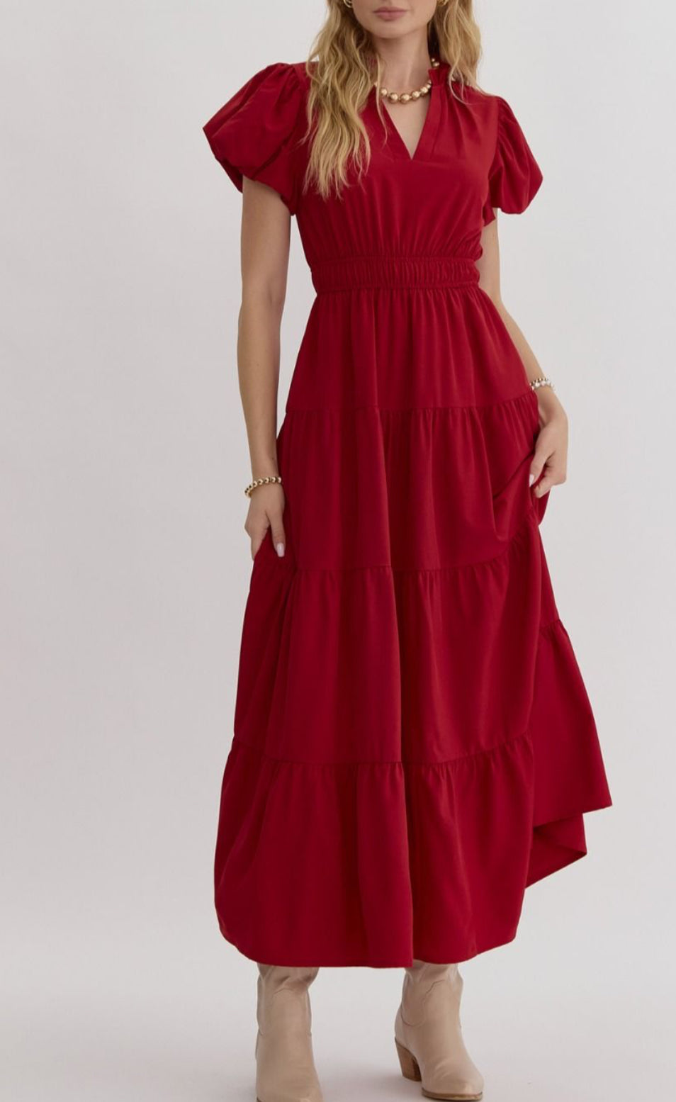 Ashton Dress- Red