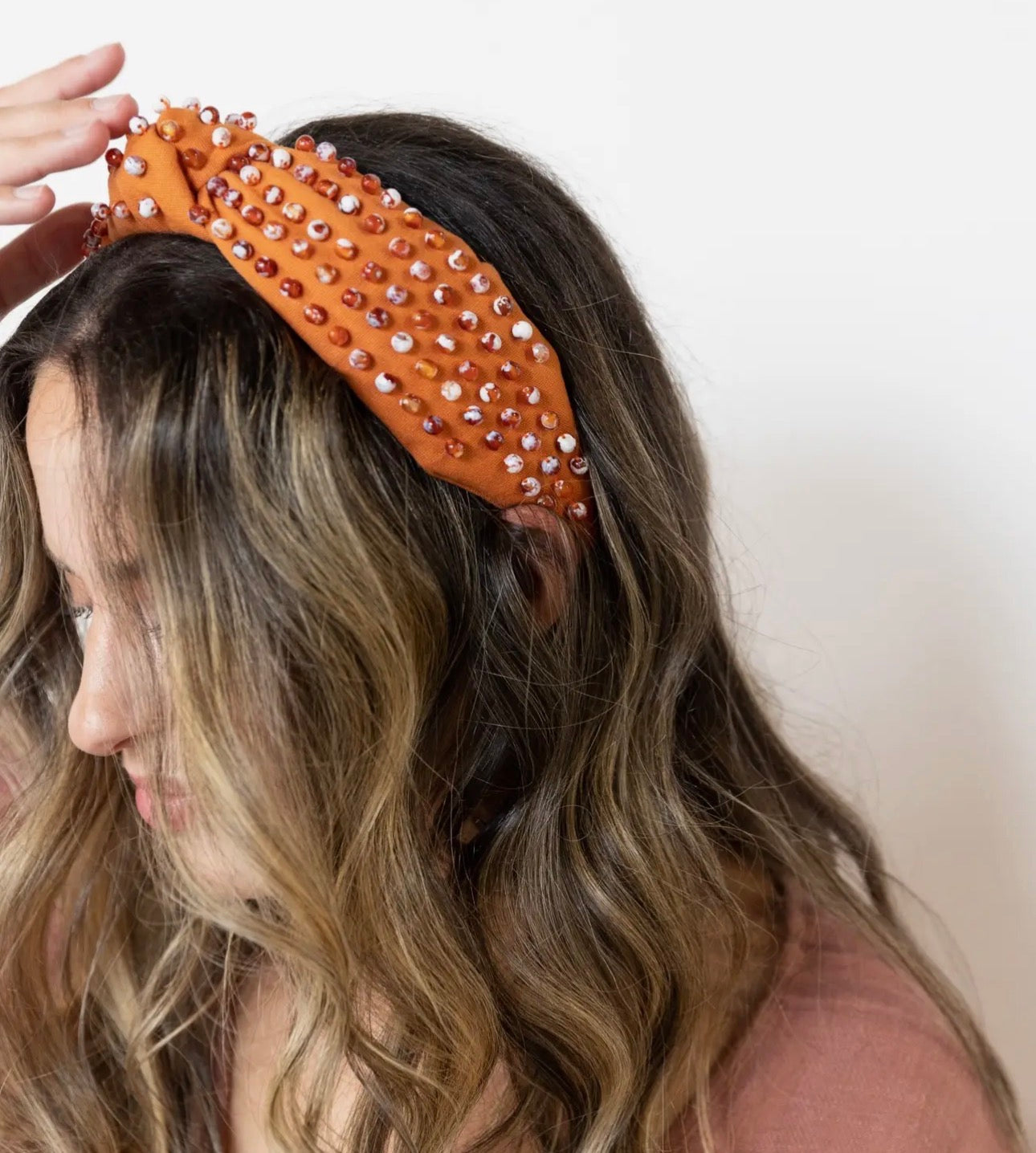 Agate Beaded Headband
