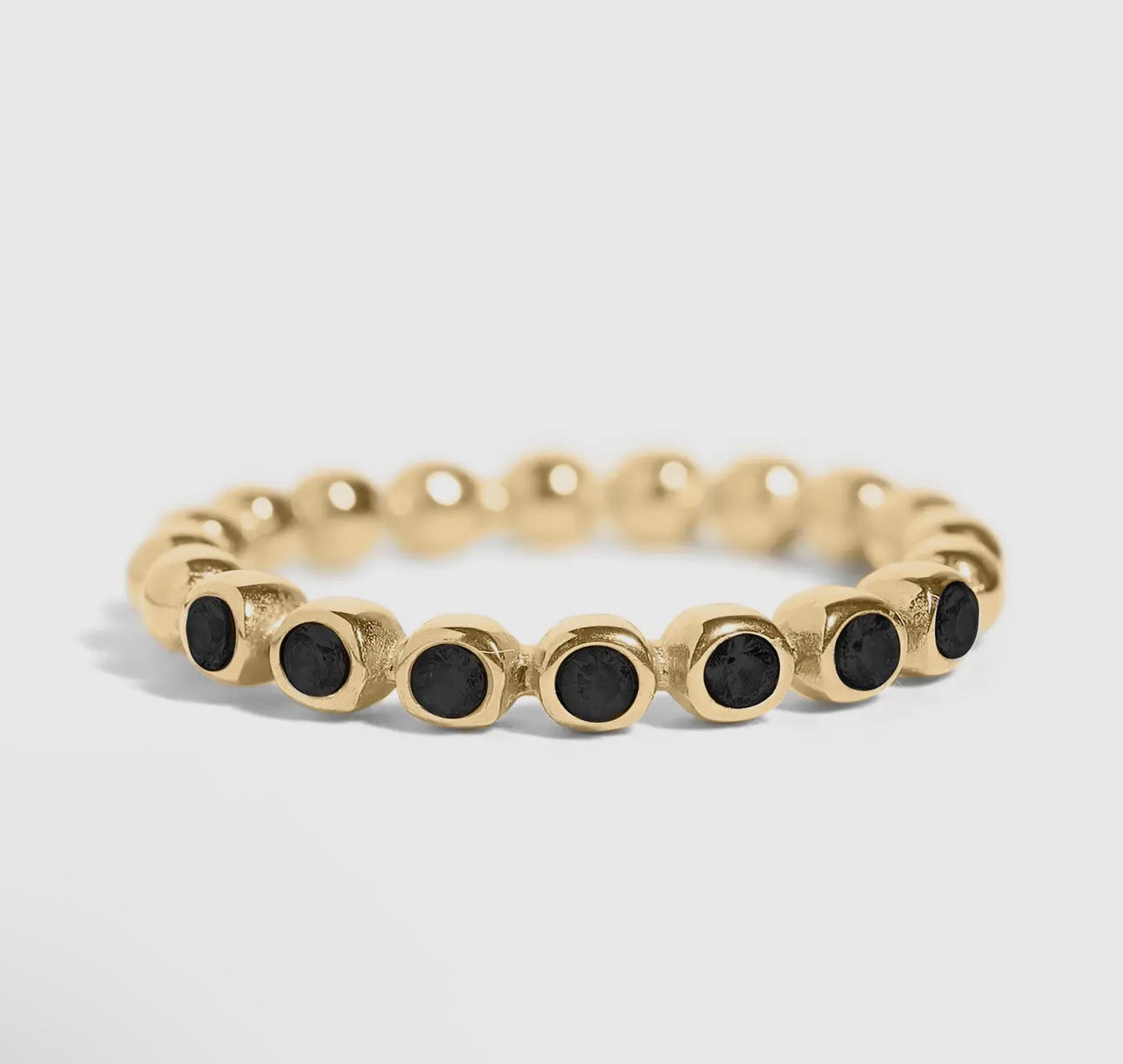 Round Stone Stack Ring