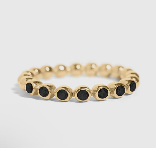 Round Stone Stack Ring