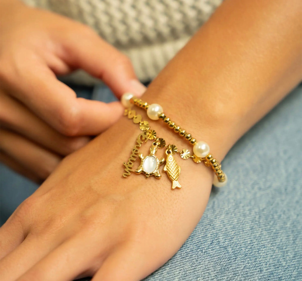 Kiska Glass Pearl Bracelet