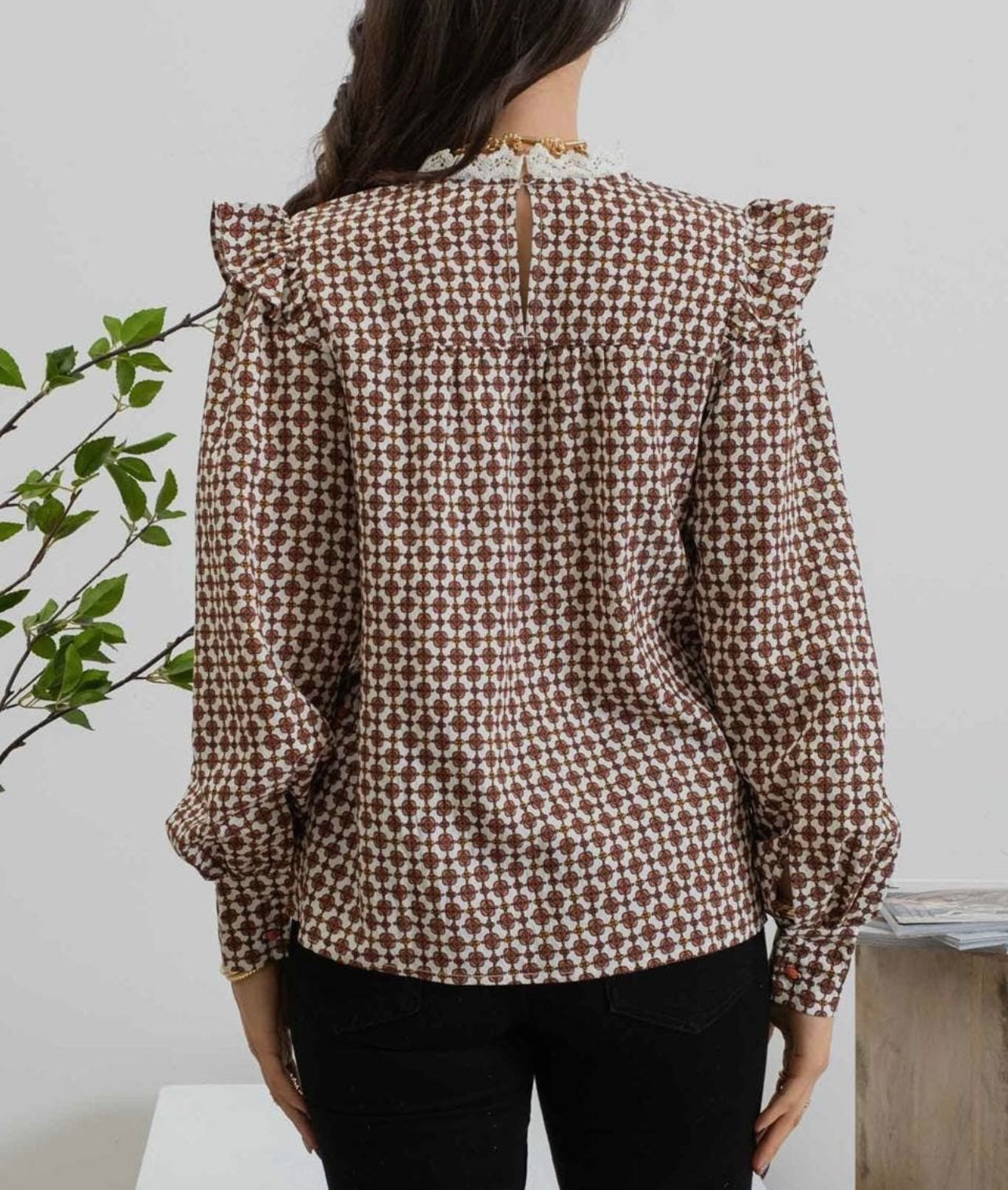 Eliza Blouse -Rust