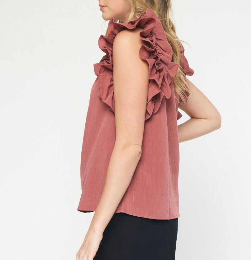 Trinity Top -Dusty Rose