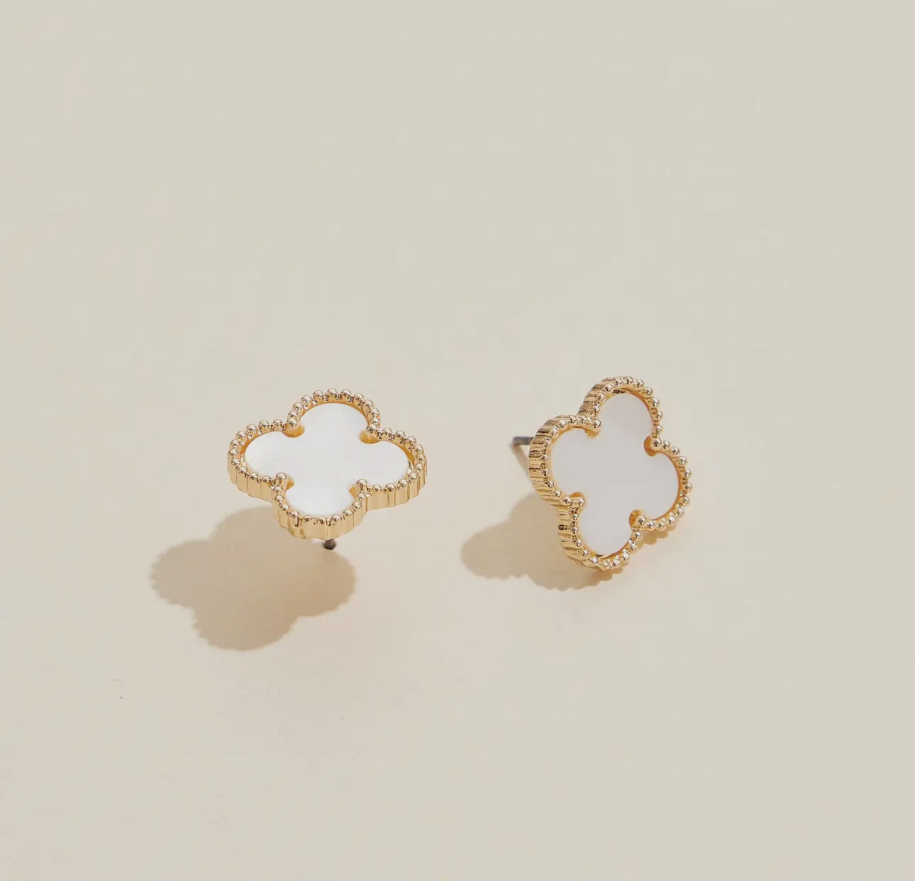 MOP Clover Stud Earrings
