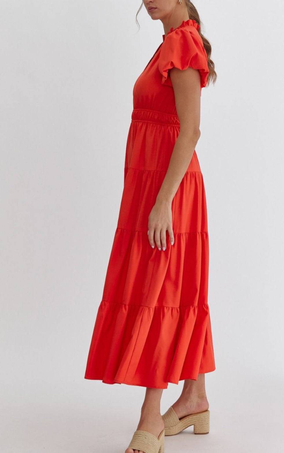 Ashton Dress- Bright Red