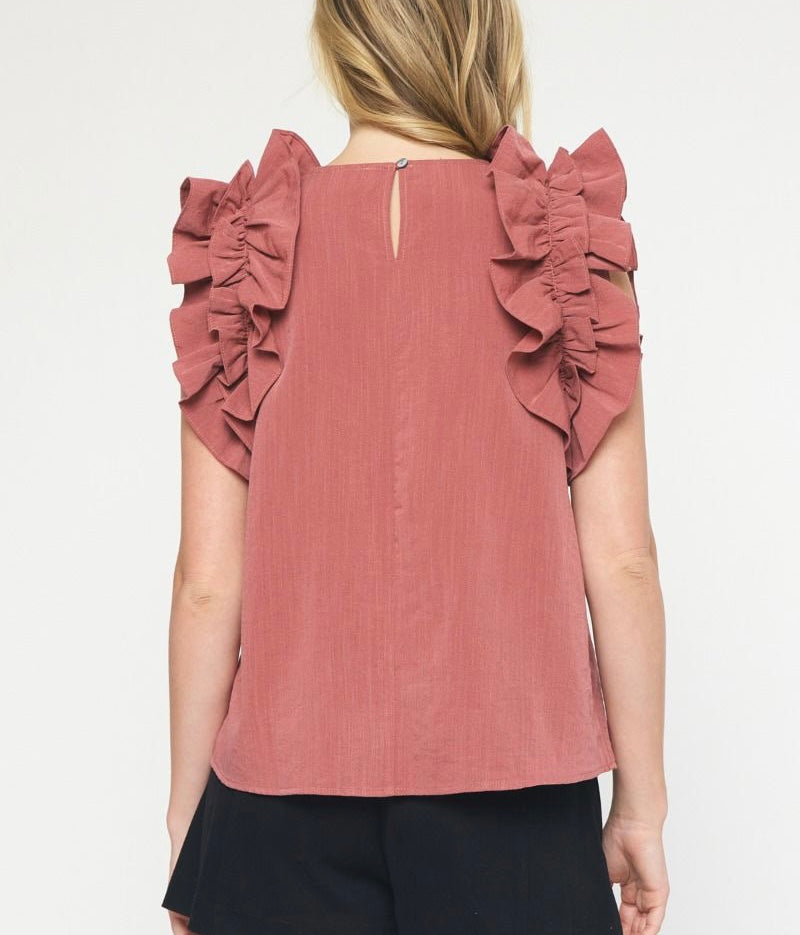 Trinity Top -Dusty Rose