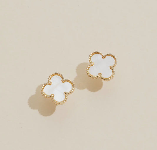 MOP Clover Stud Earrings