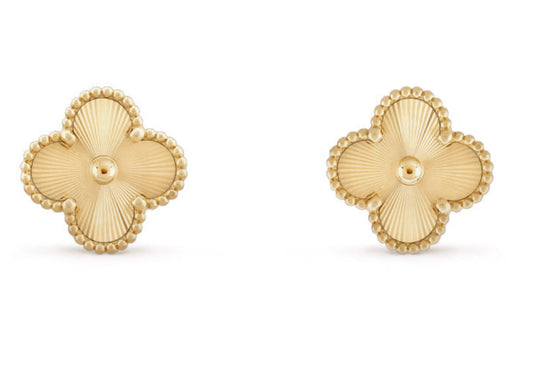 Gold Clover Studs