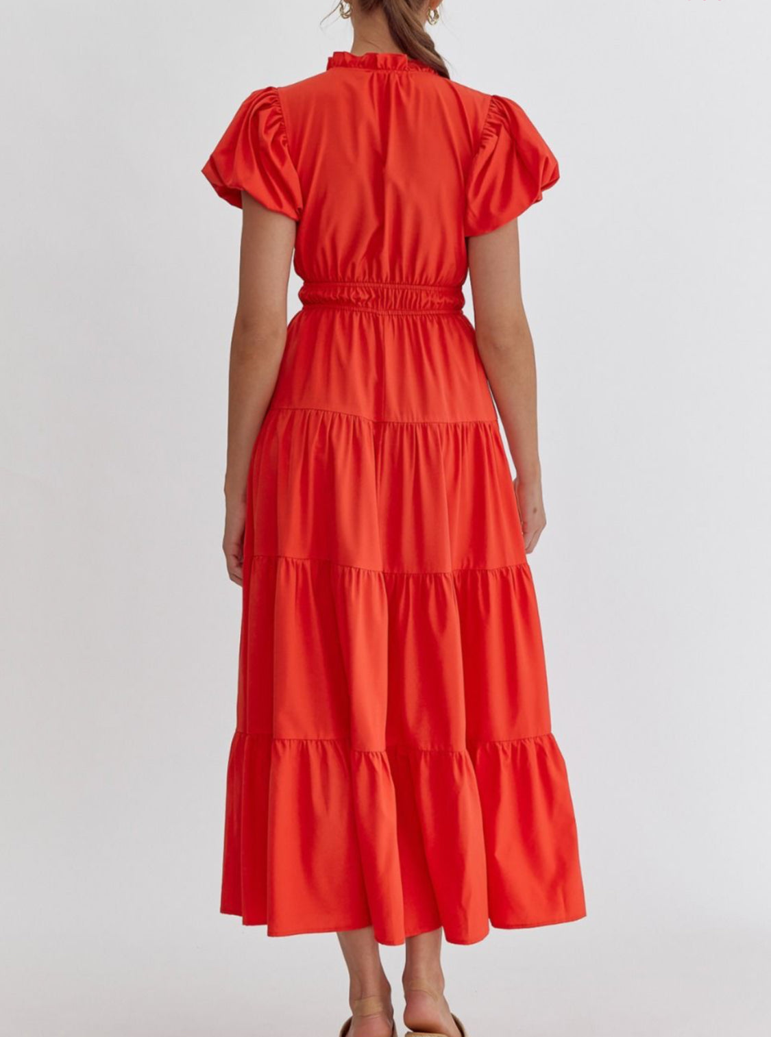 Ashton Dress- Bright Red