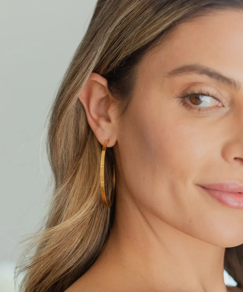 Large Flat Hoops