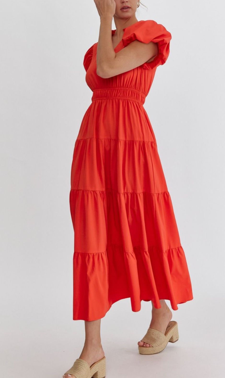 Ashton Dress- Bright Red