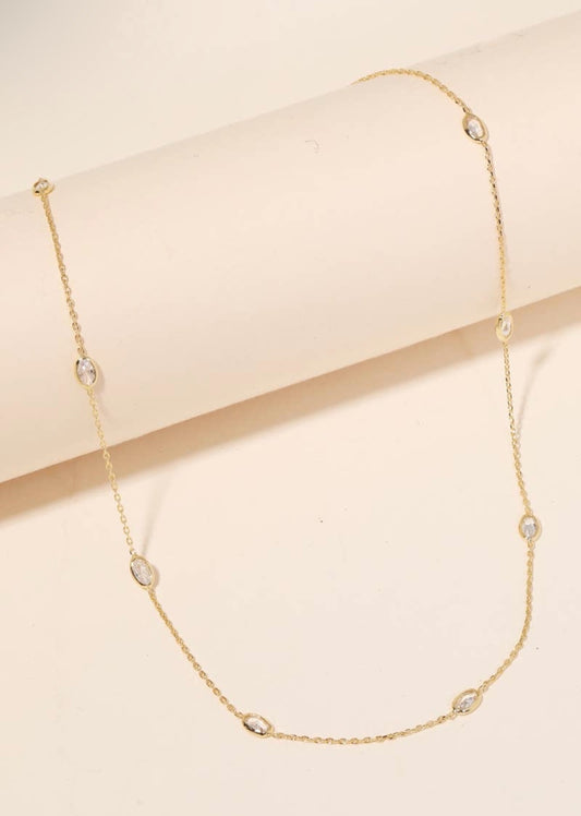 Oval CZ Necklace