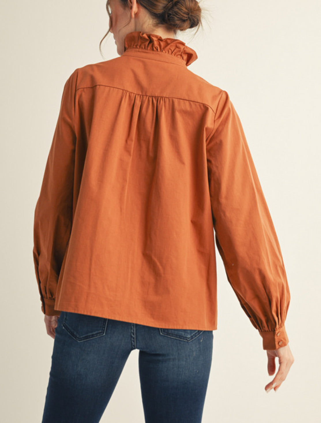 Ruffle Button Blouse