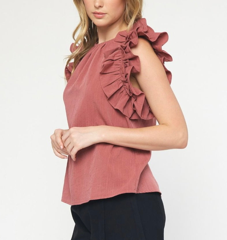 Trinity Top -Dusty Rose