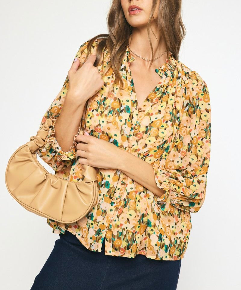 Everly Blouse -Yellow