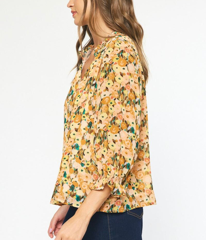 Everly Blouse -Yellow