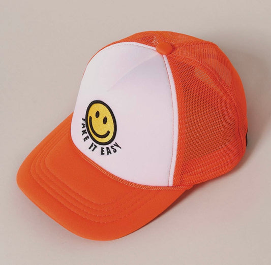 Smiley Trucker- Orange