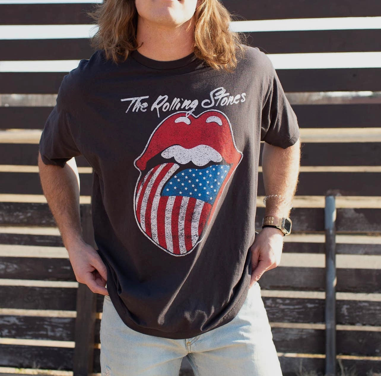 Rolling Stones USA Flag Tee