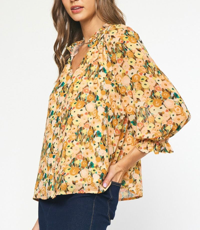 Everly Blouse -Yellow