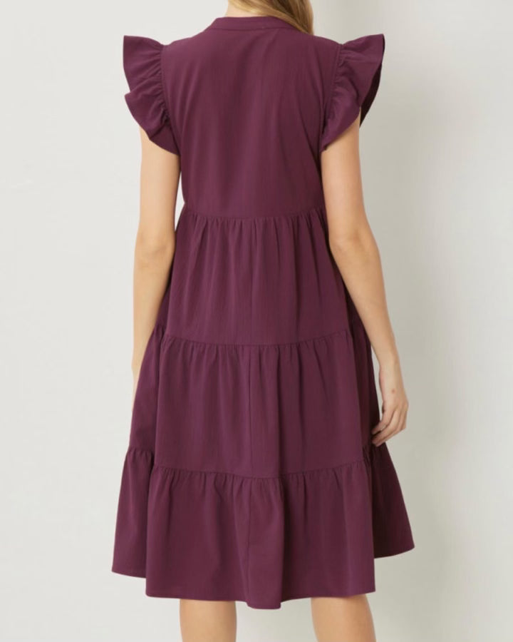 Emma Dress- Maroon